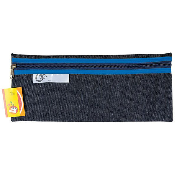 TREFOIL Denim School Pencil Bag 33cm - Blue TREFOIL Denim School Pencil Bag 33cm - Blue