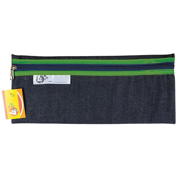 TREFOIL Denim School Pencil Bag 33cm - Green TREFOIL Denim School Pencil Bag 33cm - Green