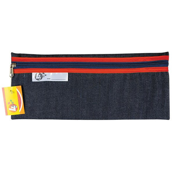 TREFOIL Denim School Pencil Bag 33cm - Red TREFOIL Denim School Pencil Bag 33cm - Red