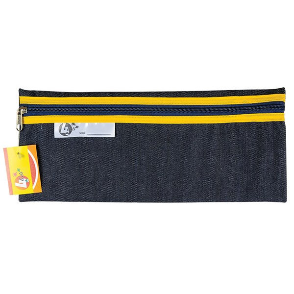 TREFOIL Denim School Pencil Bag 33cm - Yellow