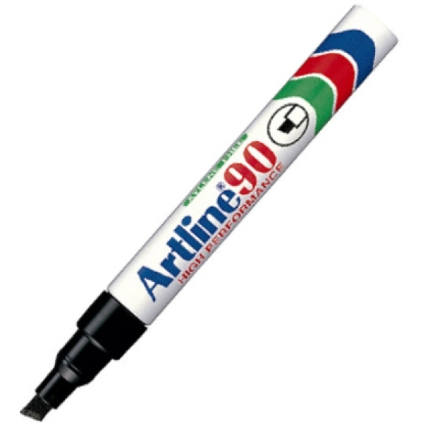 Artline EK-90 Chisel Tip Permanent Marker - Black