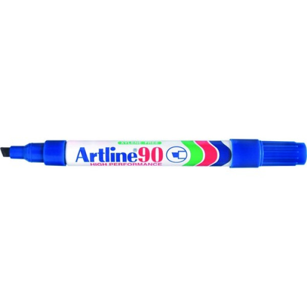 Artline EK-90 Chisel Tip Permanent Marker - Blue
