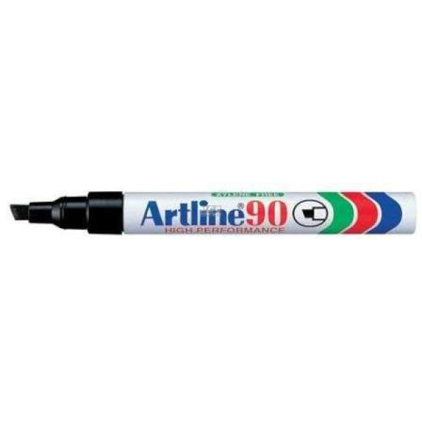 Artline EK-90 Chisel Tip Permanent Marker - Black