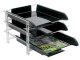 BANTEX Vision Letter Tray - 3 Tier - Black