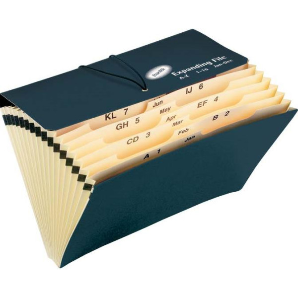 Bantex Expanding File Board (16 Partitions) - Blue Bantex Expanding File Board (16 Partitions) - Blue