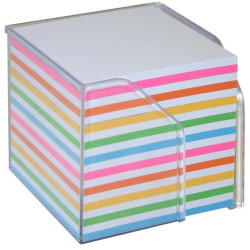BANTEX Memo Cube With Paper - Rainbow Sheets BANTEX Memo Cube With Paper - Rainbow Sheets