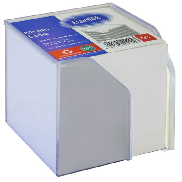 BANTEX Memo Cube With Paper - White Sheets BANTEX Memo Cube With Paper - White Sheets