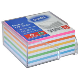 BANTEX Memo Half Cube With Paper - Rainbow Sheets