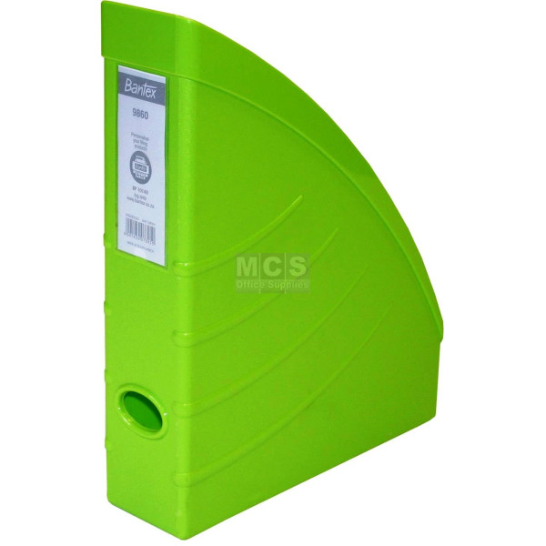 BANTEX Optima Magazine Filing Box - Lime Green