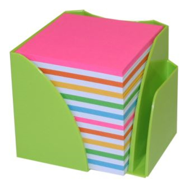 BANTEX Optima Memo Cube Fashion Green - Rainbow Paper