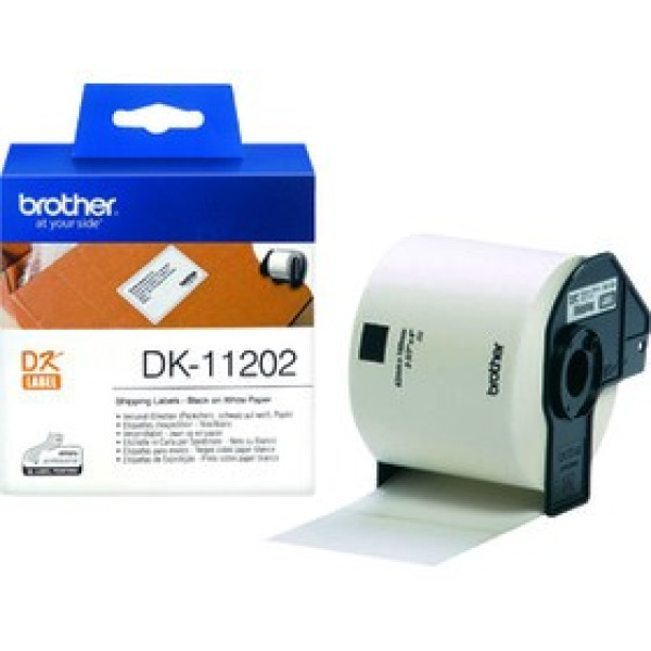 Brother DK11202 Black on White Shipping Label Roll