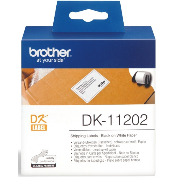 Brother DK11202 Black on White Shipping Label Roll