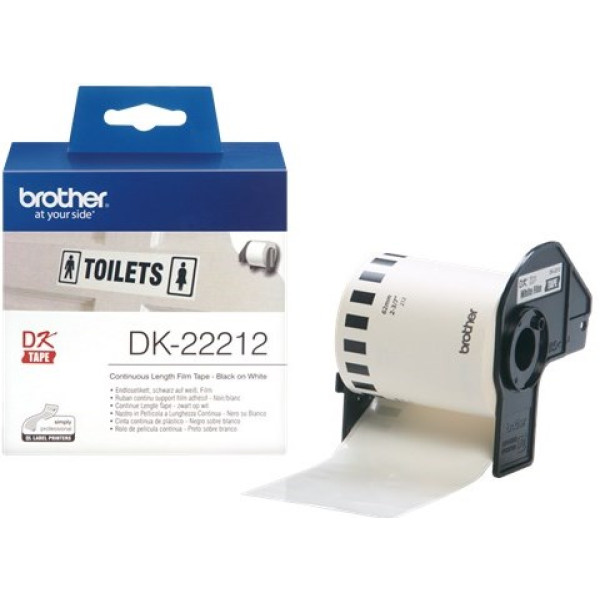 Brother DK22212 White Continuous Vinyl Film Tape Brother DK22212 White Continuous Vinyl Film Tape