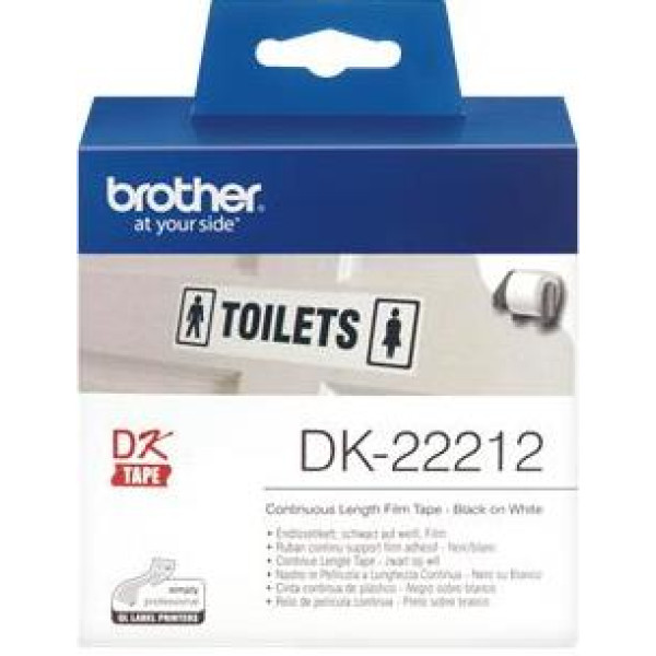 Brother DK22212 White Continuous Vinyl Film Tape Brother DK22212 White Continuous Vinyl Film Tape