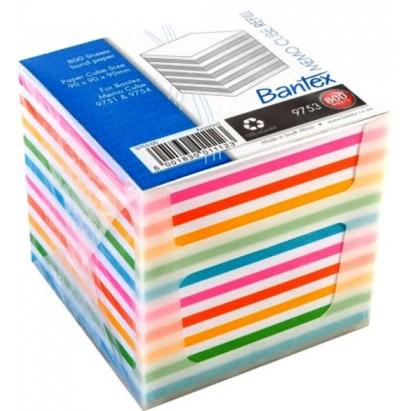 BANTEX Memo Cube Refill - Rainbow