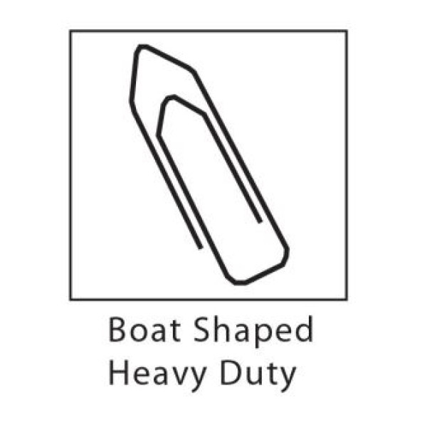 BANTEX Heavy Duty Boat Shape Silver Paper Clips 30mm (100 Clips)