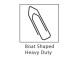 BANTEX Heavy Duty Boat Shape Silver Paper Clips 50mm (50 Clips)