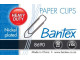 BANTEX Heavy Duty Boat Shape Silver Paper Clips 30mm (100 Clips)