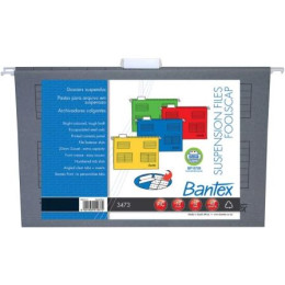 Bantex Suspension Files Foolscap Retail Pack Grey - 10 Pack