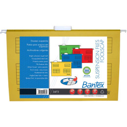 Bantex Suspension Files Foolscap Retail Pack Yellow - 10 Pack