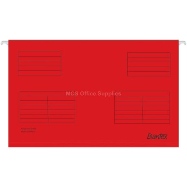 Bantex Suspension Files Foolscap Red - 25 Pack