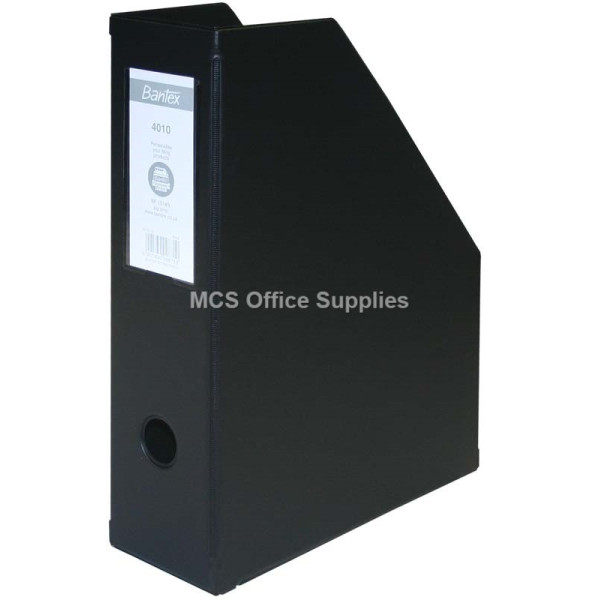 BANTEX PVC Collapsible Magazine File - Black BANTEX PVC Collapsible Magazine File - Black