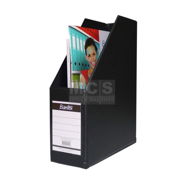 BANTEX PVC Collapsible Magazine File - Black BANTEX PVC Collapsible Magazine File - Black