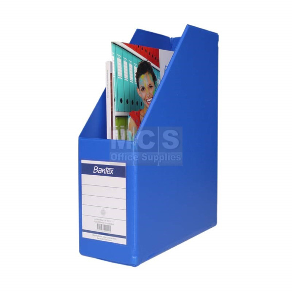 BANTEX PVC Collapsible Magazine File - Blue