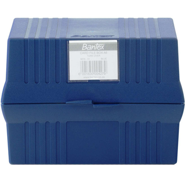 BANTEX Card File Box A5 - Blue BANTEX Card File Box A5 - Blue