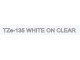 Brother TZe-135 Labelling Tape 12mm White On Clear Tape Brother TZe-135 Labelling Tape 12mm White On Clear Tape