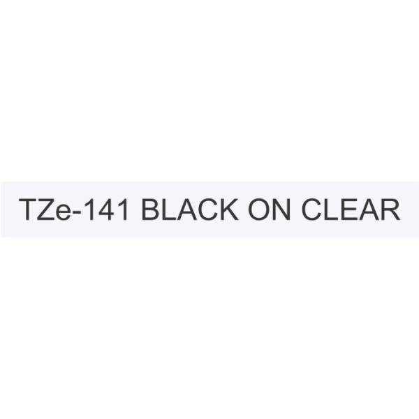 Brother TZe-141 Labelling Tape 18mm Black On Clear Tape Brother TZe-141 Labelling Tape 18mm Black On Clear Tape