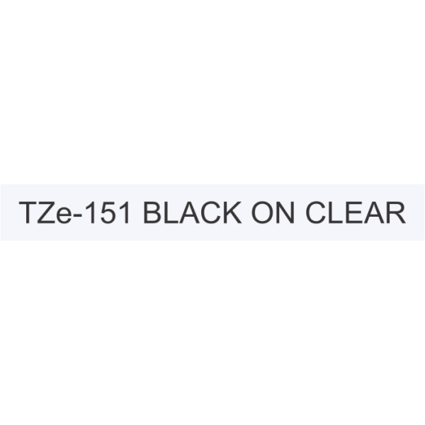 Brother TZe-151 Labelling Tape 24mm Black On Clear Tape Brother TZe-151 Labelling Tape 24mm Black On Clear Tape