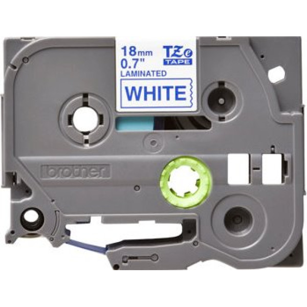 Brother TZe-243 Labelling Tape 18mm Blue On White Tape Brother TZe-243 Labelling Tape 18mm Blue On White Tape