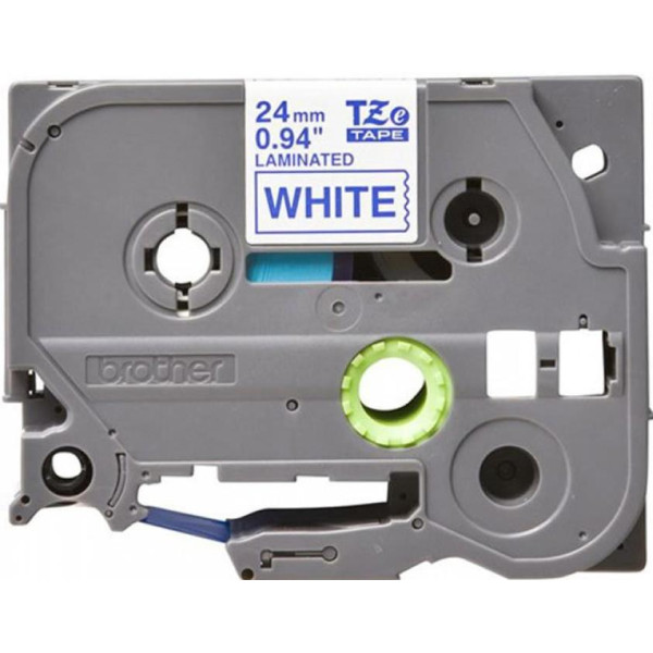 Brother TZe-253 Labelling Tape 24mm Blue On White Tape