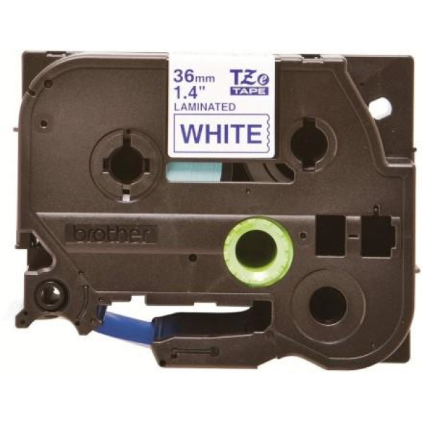 Brother TZe-263 Labelling Tape 36mm Blue On White Tape Brother TZe-263 Labelling Tape 36mm Blue On White Tape