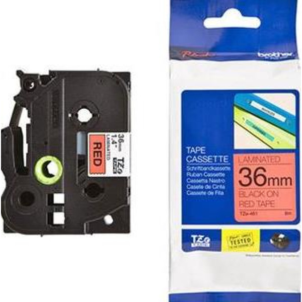 Brother TZe-461 Labelling Tape 36mm Black On Red Tape Brother TZe-461 Labelling Tape 36mm Black On Red Tape
