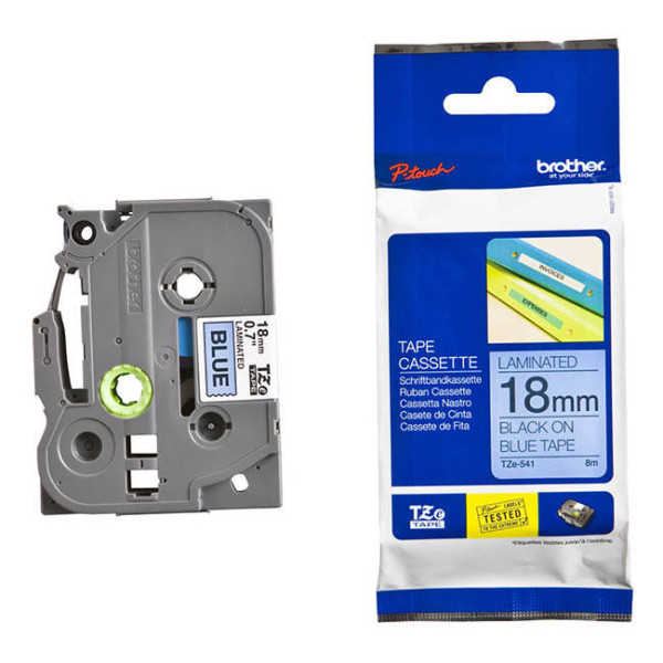 Brother TZe-541 Labelling Tape 18mm Black On Blue Tape Brother TZe-541 Labelling Tape 18mm Black On Blue Tape