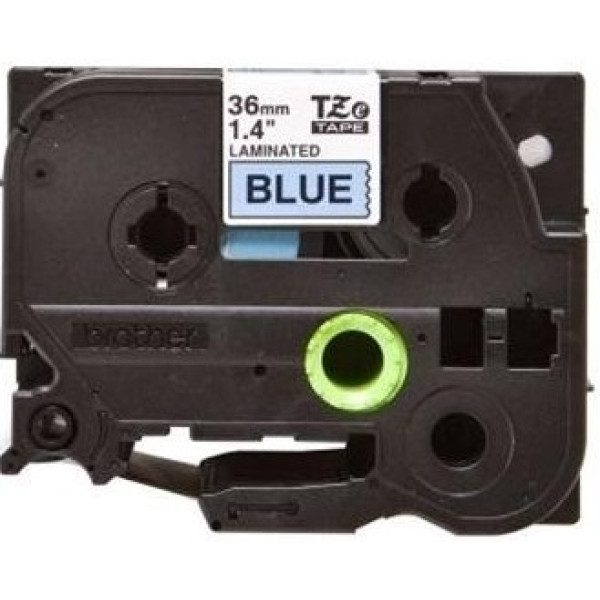 Brother TZe-561 Labelling Tape 36mm Black On Blue Tape