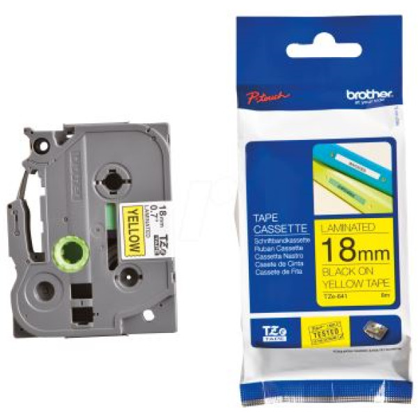 Brother TZe-641 Labelling Tape 18mm Black On Yellow Tape Brother TZe-641 Labelling Tape 18mm Black On Yellow Tape