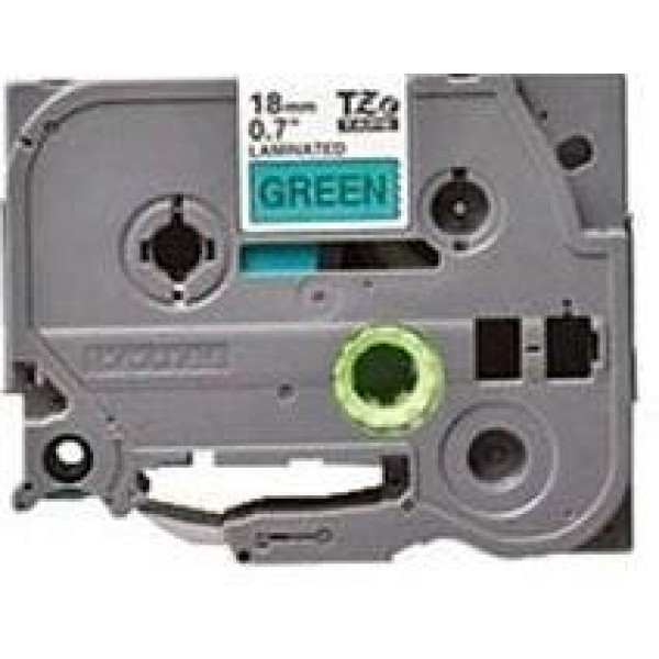 Brother TZe-741 Labelling Tape 18mm Black On Green Tape