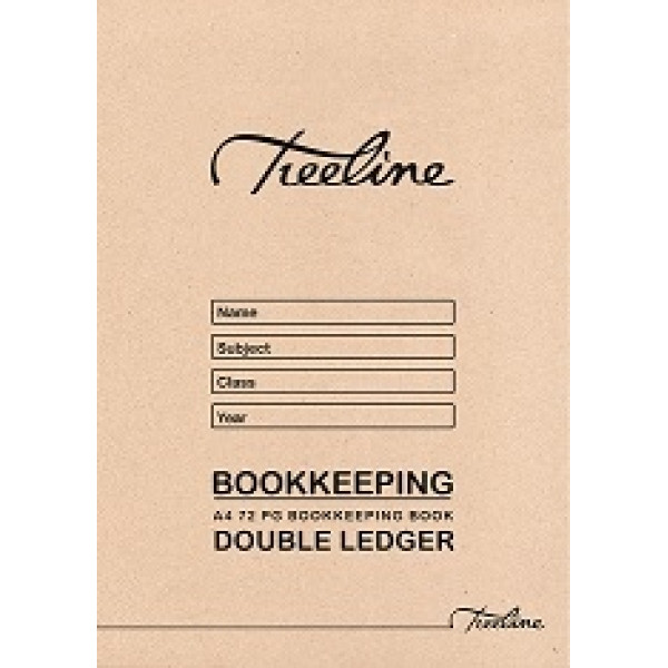 TREELINE A4 College Exercise Book 72 Page Double Ledger