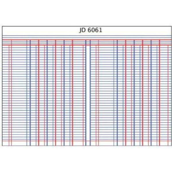 CROXLEY Analysis Book A4 JD6061 - 6 Cash Columns On One Page