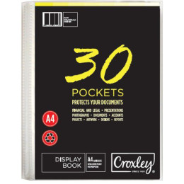 CROXLEY A4 Display File Hard Cover - 30 Pocket