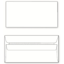 LEO - DL Envelopes White No-Window Self-Seal Banker (Box-500)