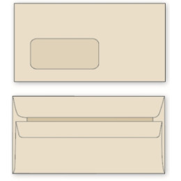 LEO - DL Envelopes Manila Window Self-Seal Banker (Box-500)