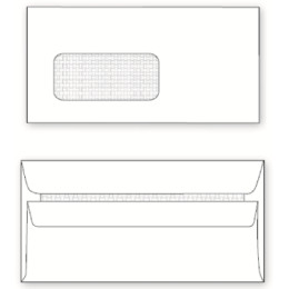 LEO - DL Envelopes White Window Self-Seal Banker (Box-500)