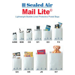 JIFFYLITE Bubble Padded Mail Envelope 10 Pack - (120 X 210mm Internal)
