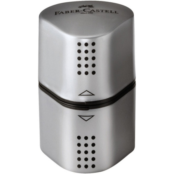 Faber-Castell Grip 2001 Trio Sharpening Box Sharpener - Silver