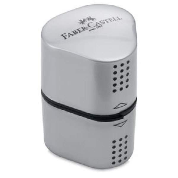 Faber-Castell Grip 2001 Trio Sharpening Box Sharpener - Silver