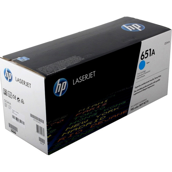 HP 651A Cyan Original Toner Cartridge (CE341A) HP 651A Cyan Original Toner Cartridge (CE341A)